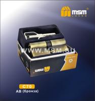 MSM Цилиндровый механизм с перфо.ключ-ключ C70 mm AB (Бронза)