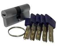 Цилиндровый механизм "Vantage" P60 (30х30) SC 5 ключей (мат. хром)