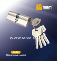 MSM Цилиндровый механизм с перфо.ключ-ключ N 80mm SN (Матовый никель)
