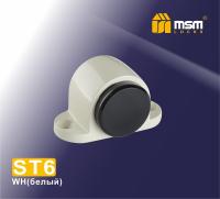 MSM Упор дверной магнитный ST6 WH (белый)