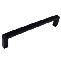 Ручка-скоба мебельная Trodos "DMZ-21203" 128мм сплав ЦАМ 70гр, черный матовый,