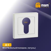 MSM Накладка под ключ A1 Белый / Золото (WH/PB)