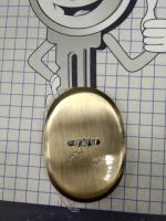 Накладка овальная бронза/логотип REZIDENT