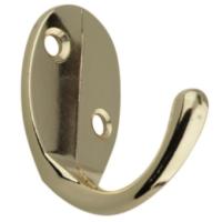 Крючок мебельный Trodos "ZY-205" 1-рожковый, сплав ЦАМ, золото,