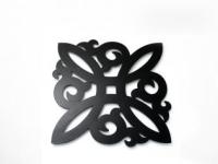 Декор забора НОЭЗ "Лилия" центральный 500 черный матовый (10)