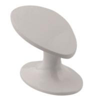 Ручка-кнопка мебельная Trodos "ZY-71" сплав ЦАМ, белый,