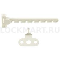 Ограничитель 3094-L для окон Большой с поворотником Пластиковый WW Белый