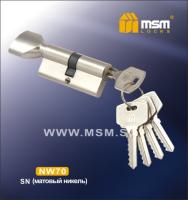 MSM Цилиндровый механизм с перфо.ключ-ключ NW 70mm SN (Матовый никель)