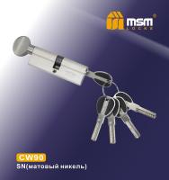 MSM Цилиндровый механизм с перфо.ключ-верт CW90mm SN (Никель)