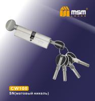 MSM Цилиндровый механизм с перфо.ключ-верт CW100mm SN (Никель)