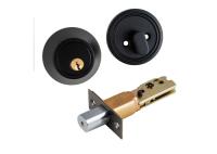 S-Locked Замок-задвижка D1-У-BL ключ/фиксатор черный матовый (24)