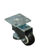 Колесо черн. рез.  поворот.  40мм с регулировкой