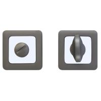 Сантехническая завертка к ручкам АЛЛЮР АРТ¶BK-S1 MBN/CP(4142) графит/хром (100,10)