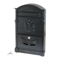 Ящик почтовый АЛЛЮР №4011 "Герб" черный (5)