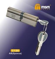 MSM Цилиндровый механизм с перфо.ключ-ключ C120mm AB (Бронза)