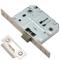 Защелка врезная Trodos 2070WС с фиксацией под поворотную ручку, пластик, никель,