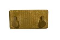 Крючок 2-рожковый самоклеящийся FX-4 РВ латунь (1)