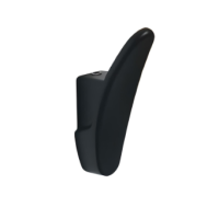 Крючок мебельный Trodos "1640" 1-рожковый, сплав ЦАМ, черный матовый