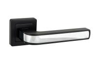 Дверные ручки S-Locked A-115-р BL/BL/CP   черный матовый (30)