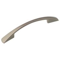 Ручка-скоба мебельная Trodos "ZY-7С Бабочка" 128мм сплав ЦАМ 45гр, никель,