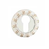 Накладка цилиндровая Круглая Vantage ET10WG (белый/золото)