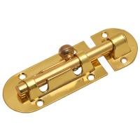 Шпингалет Trodos 01.02 без пружины L80, золото (коробка)