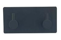 Крючок 2-рожковый самоклеящийся FX-4 BN черный матовый (2)