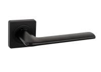 Дверные ручки S-Locked A-129 BL/BL круг матовый черный (30)