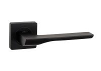 Дверные ручки S-Locked A-133 BL/BL матовый черный  круг (30)