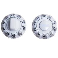 Ручка поворотная Trodos "BK04-AL" круг, белый/хром,