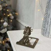 Подставка для телефона НОЭЗ "Бык" бронзовый металлик (50)