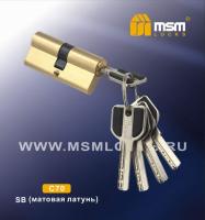 MSM Цилиндровый механизм с перфо.ключ-ключ C70mm SB (Матовая латунь)
