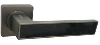 Ручки дверные алюминиевые V 52 GR/BL-2 AL (графит/чёрный глянец)