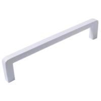 Ручка-скоба мебельная Trodos "DMZ-21203" 128мм сплав ЦАМ 70гр, белый матовый,
