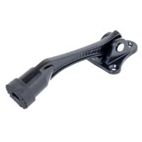 Фиксатор дверной АЛЛЮР КН-130 BLACK черный "козья ножка" БЛИСТЕР (240,30)