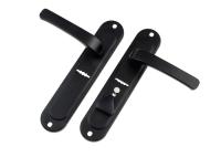 Ручки на планке S-Locked 142-232-L левая BL черный матовый  (20) к Эльбор, Бордер атмосферостойкое п