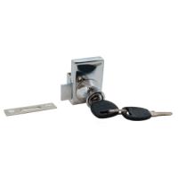 Замок мебельный Trodos "805" для стекла квадратный 2-ой, хром,