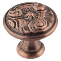 Ручка-кнопка мебельная Trodos "ZY-114" сплав ЦАМ, медь,