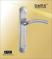 DAMX Ручка на планке 412 L SN/СР (матовый никель/хром)  м/о 85 мм