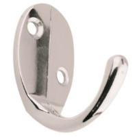 Крючок мебельный Trodos "ZY-205" 1-рожковый, сплав ЦАМ, хром, хедер,