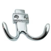 Крючок мебельный Trodos "ZY-209В" 2-рожковый, сплав ЦАМ, хром,