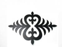 Декор забора НОЭЗ "Пихта" центральный 700 черный матовый