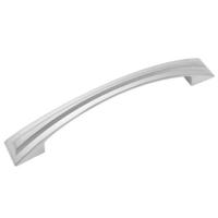 Ручка-скоба мебельная Trodos "1244" 128мм сплав ЦАМ 57гр, серебро,