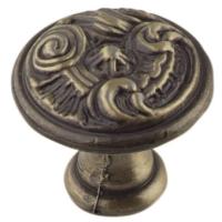 Ручка-кнопка мебельная Trodos "ZY-114" сплав ЦАМ, бронза,