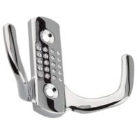 Крючок мебельный Trodos "ZY-201С" 2-рожковый, сплав ЦАМ, хром,