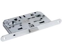 Замок межкомнатный пластик "AGB" EVOLUTION под цилиндр (матовый хром)