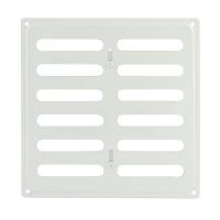 Решетка с засл.200х200 белая
