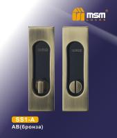 Ручка для раздв. дв. (под фиксатор) SS1-A AB (Бронза)