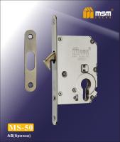 Замок для раздвижных дверей MS50 AB (Бронза)