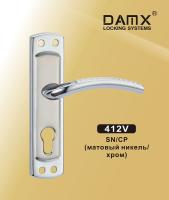 DAMX Ручка на планке 412 V SN/СР (матовый никель/хром)